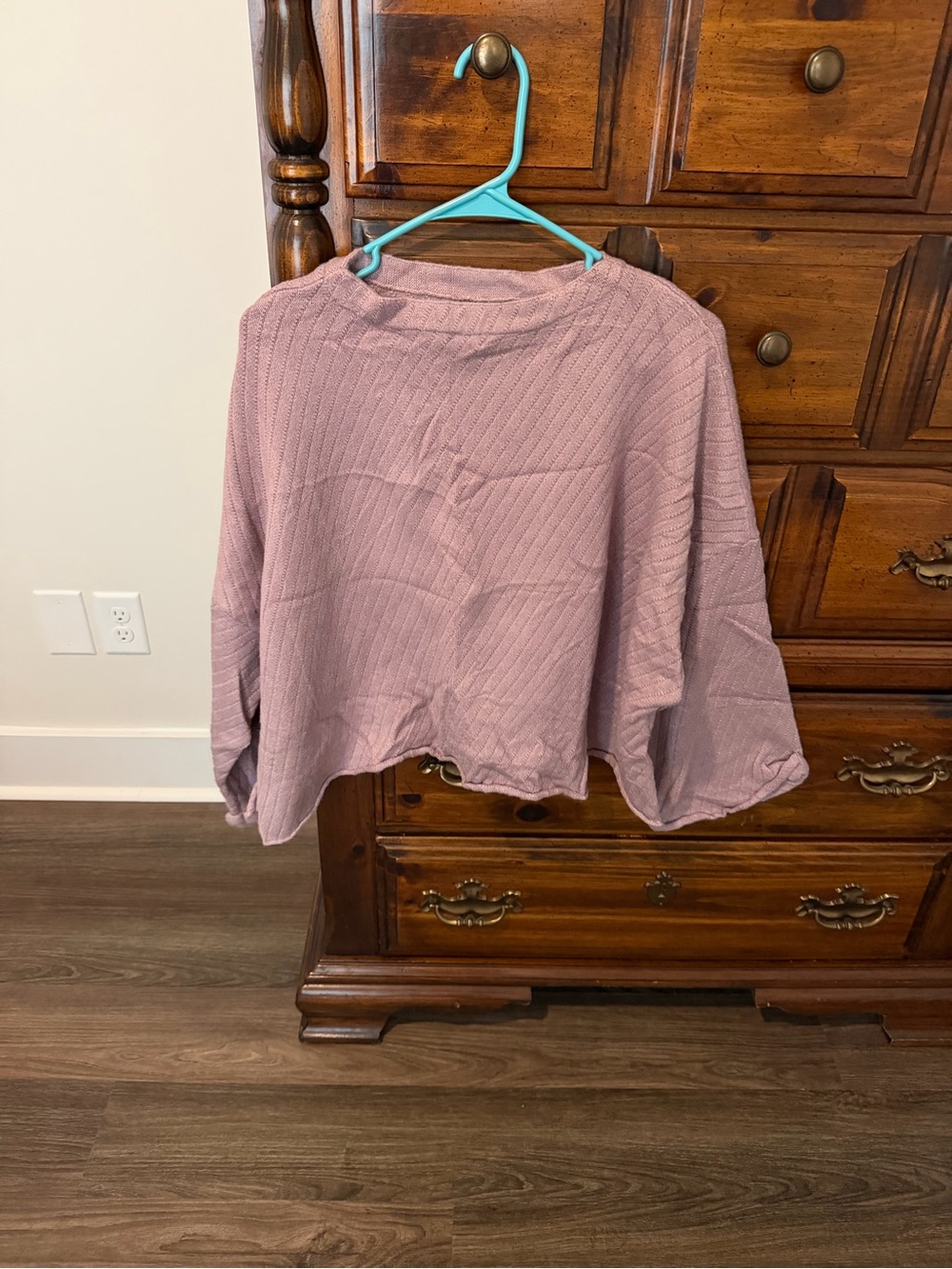 Papermoon Mauve Waffle Knit Pullover